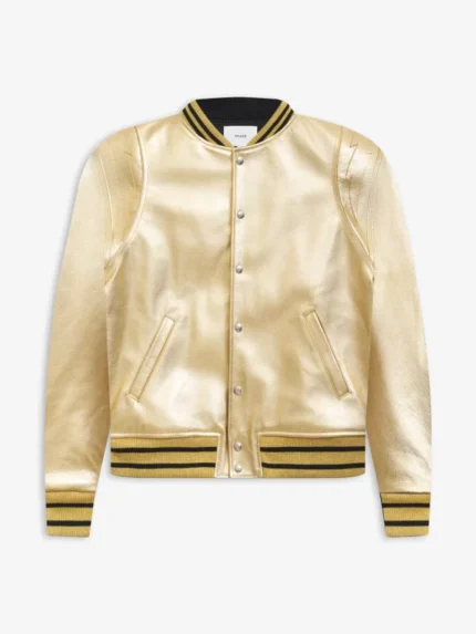 Rhude Metallic Leather Bomber